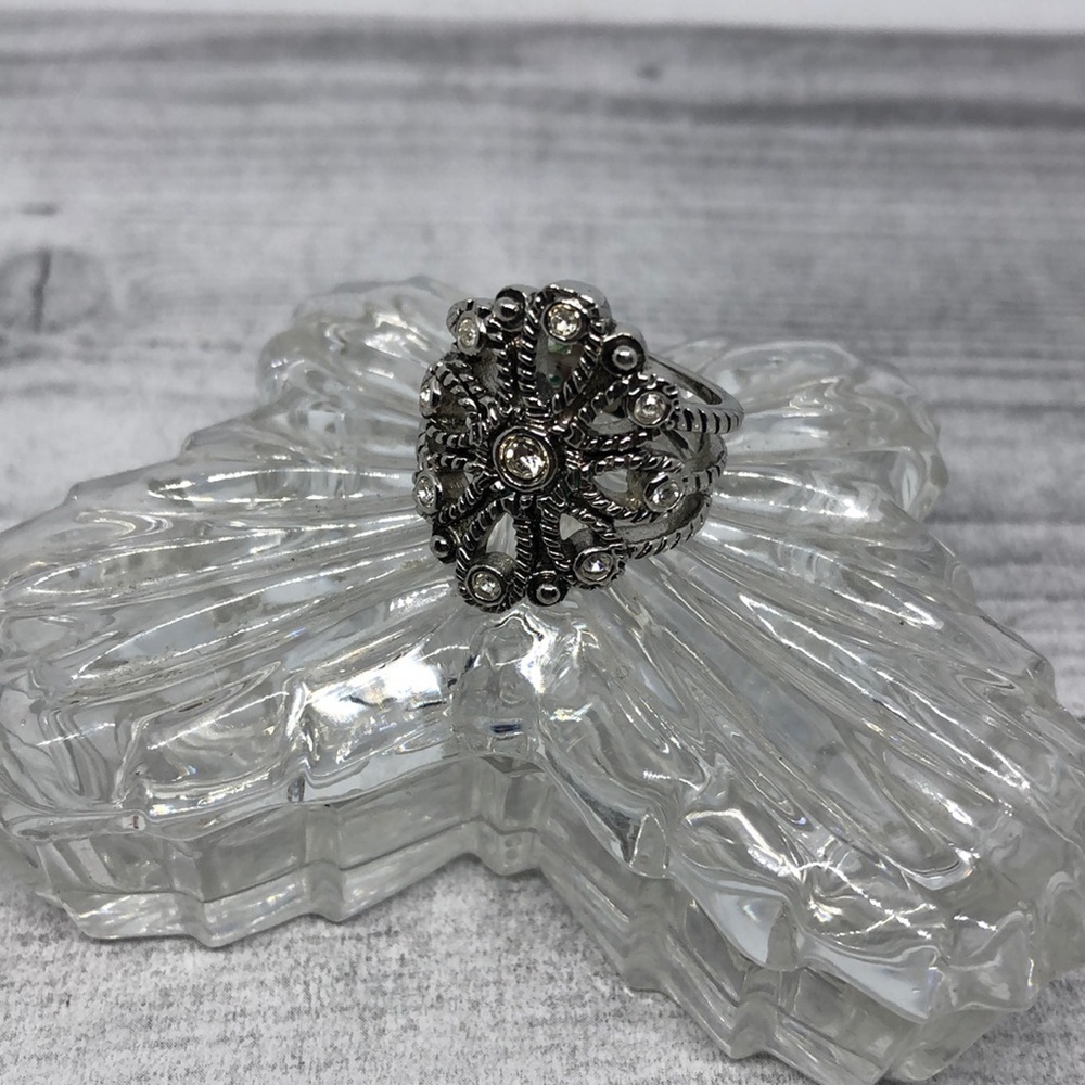 Premier designs antique silver tone naomi ring costume